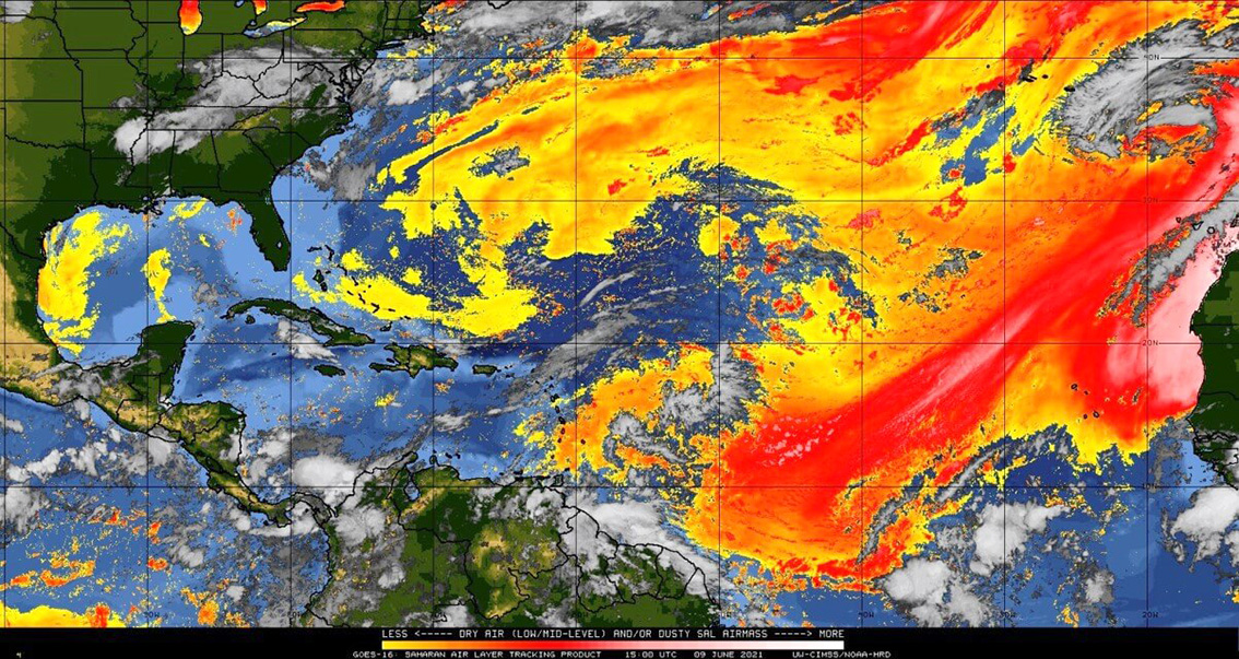 Saharan dust has pros and cons